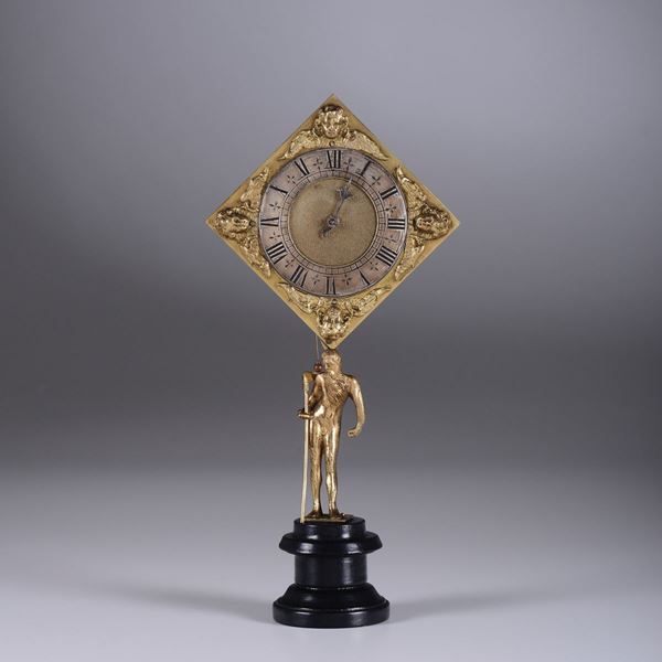 A monstrance clock, signed Weinwright, London, 17th-18th century