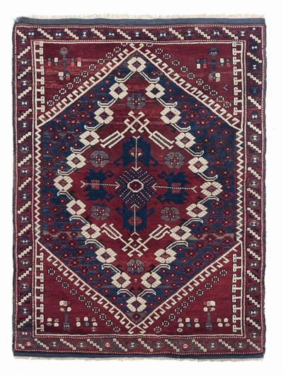 Tappeto Anatolico Kiz Bergama Inizio XX Secolo