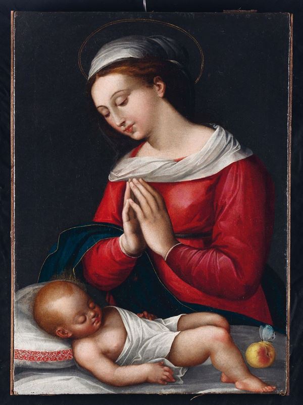 Gian Francesco Penni detto il Fattore (Firenze 1488 - Napoli 1528) Madonna con il Bambino