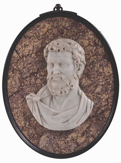 Profilo Virile in Marmo Bianco, Roma XVIII Secolo