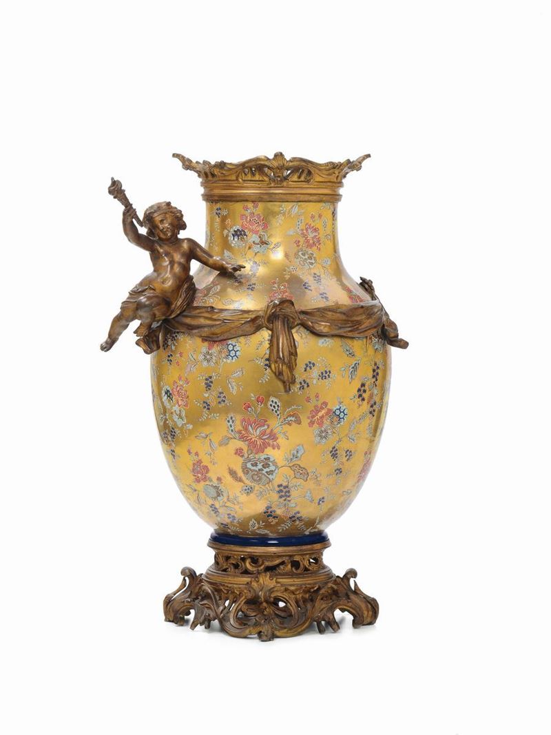 Vaso in porcellana, Francia XIX secolo  - Asta Antiquariato - Cambi Casa d'Aste