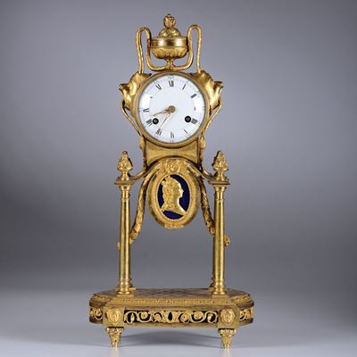 Pendola da Tavolo a Portico Luigi XVI, Francia Fine XVIII Secolo
