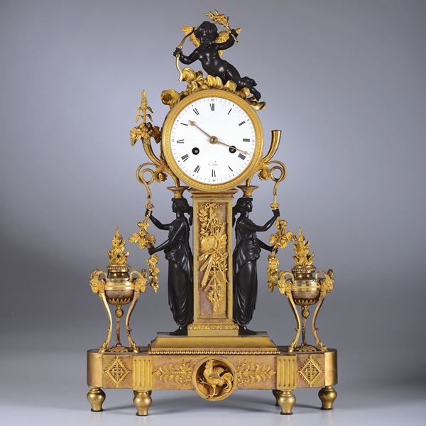 An ormolu table clock, Philppe Thomire, France, 18th-19th century
