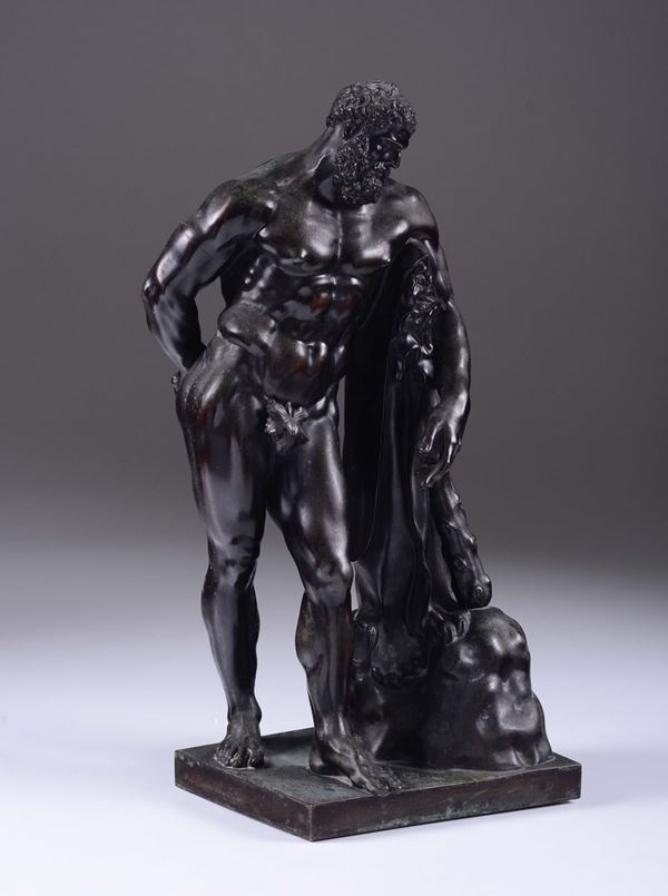 Modello in bronzo dell'Ercole Farnese, copia dall'antico, XIX secolo