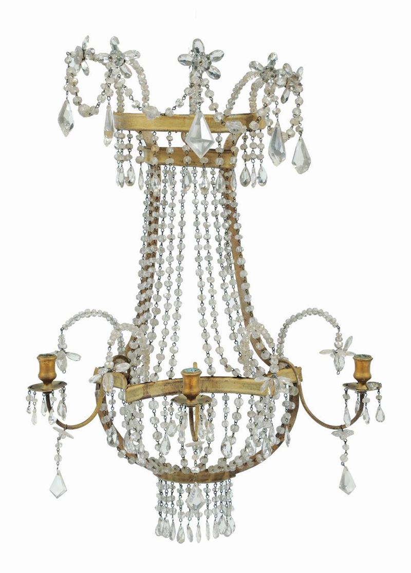 Coppia di appliques in cristallo di Rocca, Piemonte XVIII secolo  - Asta Antiquariato - Cambi Casa d'Aste