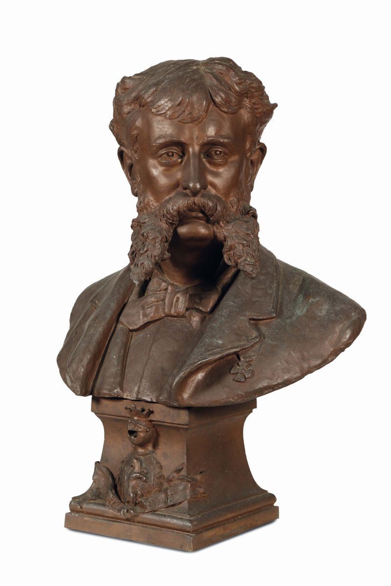 A. Cheloni Busto di uomo con baffi  - Auction Asta a Tempo Antiquariato - II - Cambi Casa d'Aste