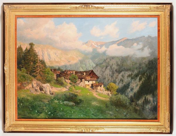 Pietro Senno (1831-1904) Levar del sole sul Frejus