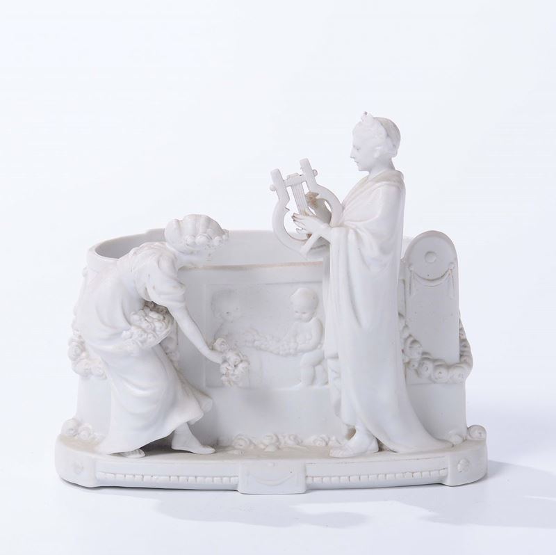 Scultura in biscuit con poeta  - Auction Asta a Tempo Antiquariato - II - Cambi Casa d'Aste