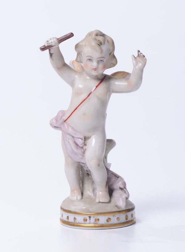 Scultura in porcellana con putto, Capodimonte XX secolo