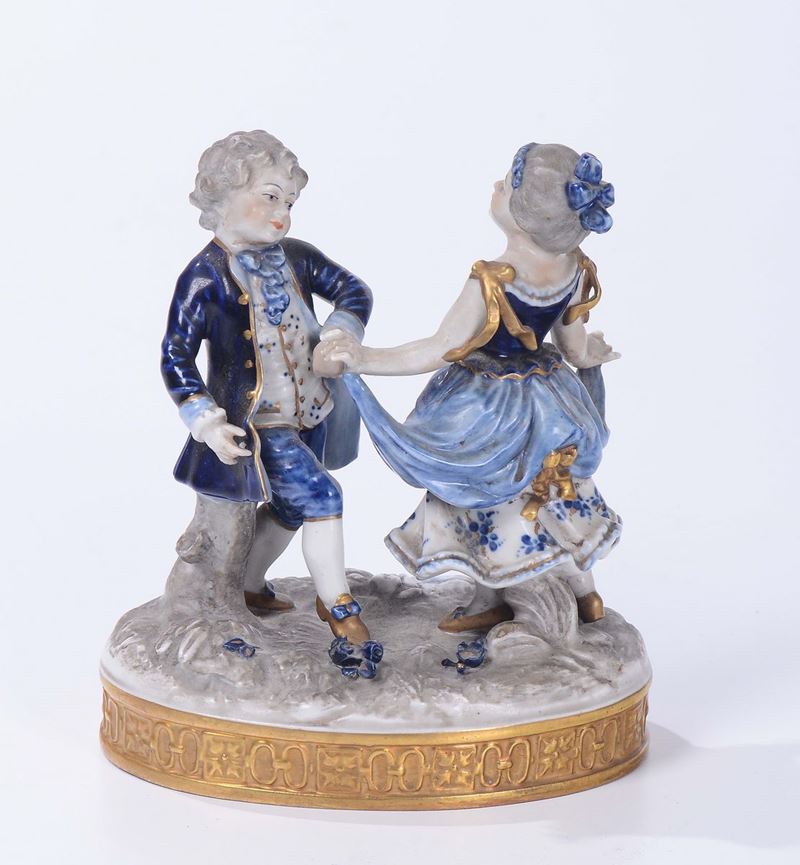 Gruppo in porcellana con bambini, Capodimonte XX secolo  - Asta Asta a Tempo Antiquariato - II - Cambi Casa d'Aste