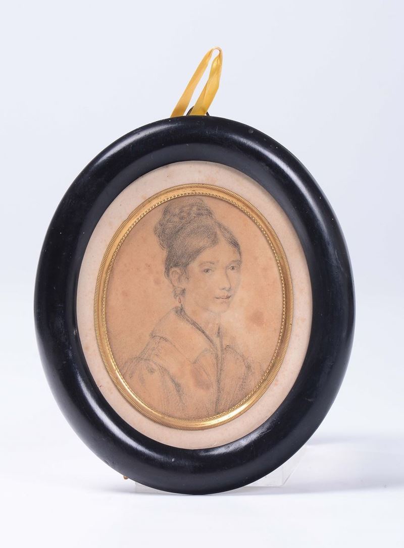Anonimo del XIX secolo Ritratto femminile  - Auction Asta a Tempo Antiquariato - II - Cambi Casa d'Aste