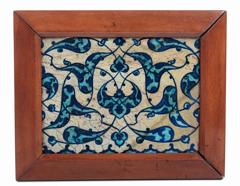 A Turkish tile, second half of the 16th century  - Auction Majolica and porcelain from the 16th to the 19th century - Cambi Casa d'Aste
