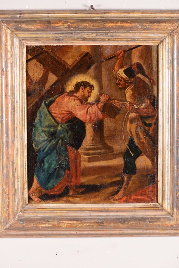 Scuola del XVIII secolo Cristo che porta la croce