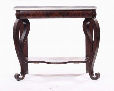 Console in Stile Impero in Mogano, Lucca XX Secolo