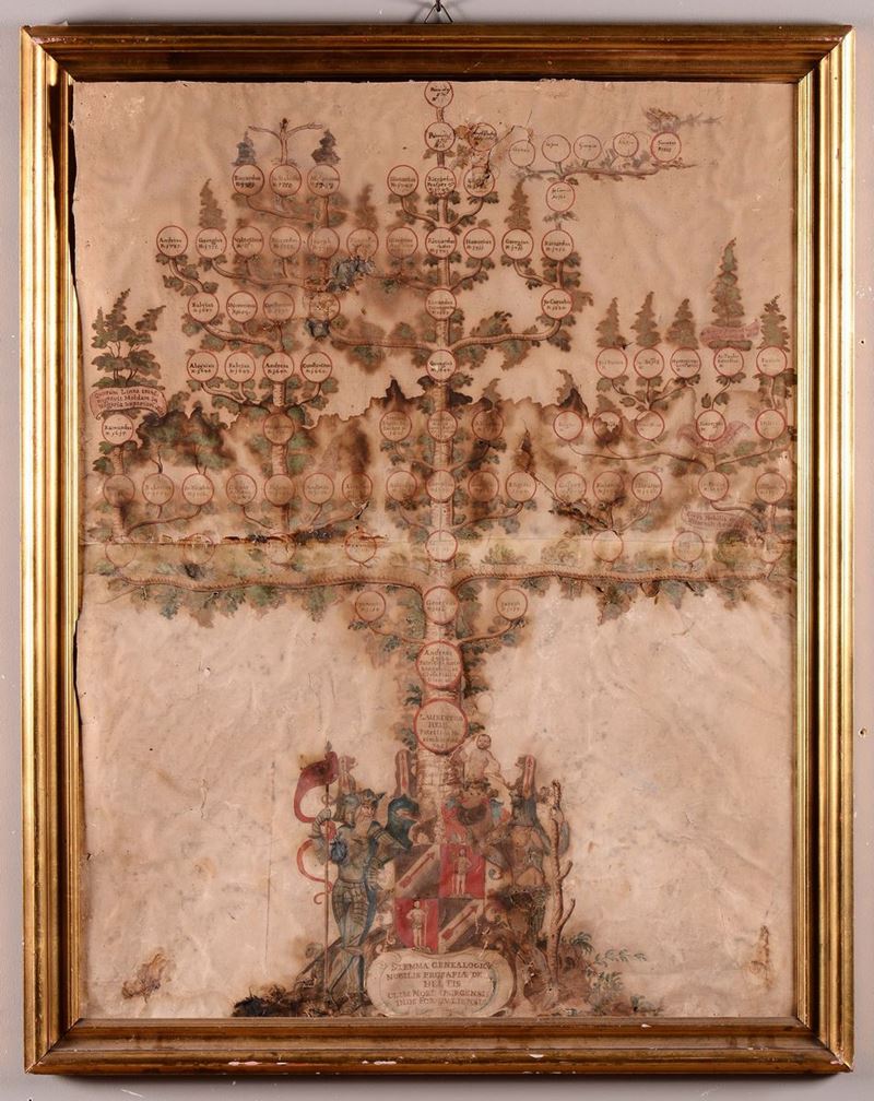 Albero genealogico, XVIII-XIX secolo  - Auction Fine Art - Cambi Casa d'Aste