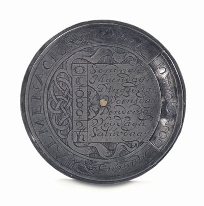 Calendario Perpetuo in Argento, Germania o Olanda, XVIII Secolo