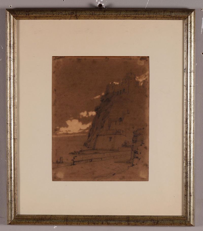 Giacinto Gigante (1806-1876), attribuito a Veduta di Ischia  - Asta Asta a Tempo Antiquariato - II - Cambi Casa d'Aste