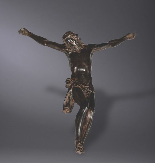 Cristo in bronzo fuso e cesellato, arte Italiana del XVII secolo