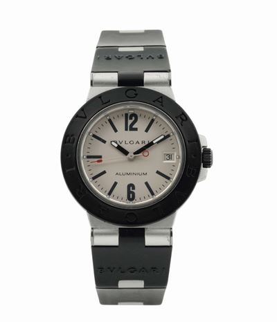 Bulgari, Ref. Al38ta, Orologio da Polso, in Alluminio, Impermeabile, Automatico con Datario e Fib...