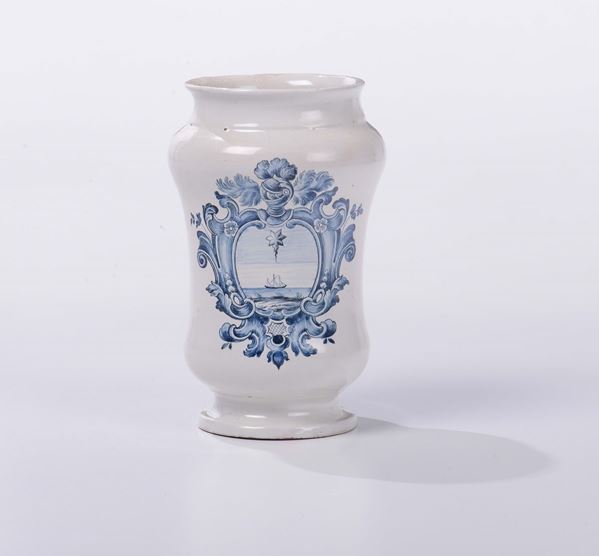 A Castelli alborello vase, workshop from the first half of the 18th century