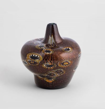 Giulio Radi a.V.e.M., Murano, 1950 Ca Vaso Serie Reazioni Policrome