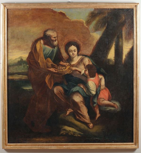 Scuola del XVIII secolo Riposo dalla fuga in Egitto