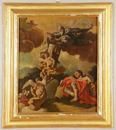 Scuola del XVIII Secoloscena Sacra con Angeli