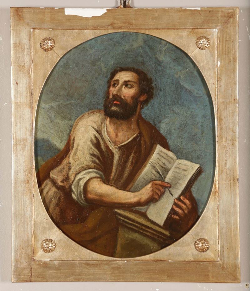 Scuola del XVIII secolo Evangelista con libro  - Asta Antiquariato - Cambi Casa d'Aste