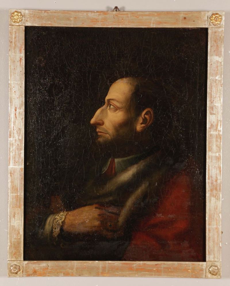 Scuola del XVIII secolo Ritratto maschile di profilo  - Auction Fine Art - Cambi Casa d'Aste