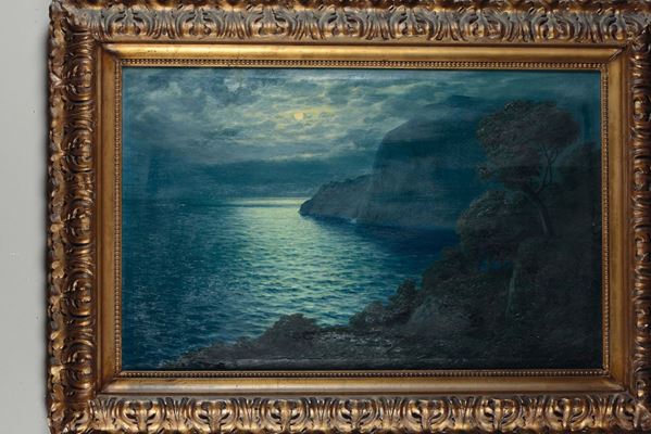 Willem Welters (1881-1972) Scena costiera al tramonto