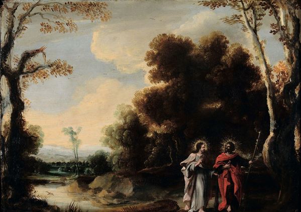 Jan Thomas van Yperen (Vienna 1617-1678) Paesaggio con figure