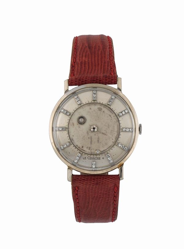 LECOULTRE, Mistery, 14K white gold wristwatch, case signed Vacheron Constantin. Made circa 1960