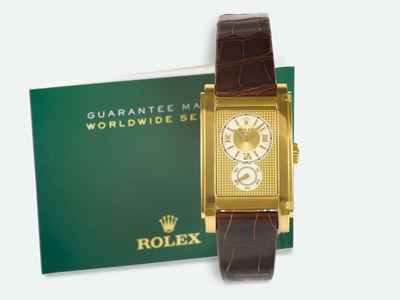 Rolex, Cellini, Prince, Case No. D781819, Ref. 5440/8, Orologio da Polso, Rettangolare, in Oro Gi...