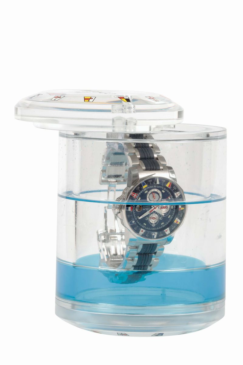 Corum, Admiral's Cup Tides, Ref. 977.633.59 Orologio da Polso, in Oro Bianco 18k, di Forma Dodeca...