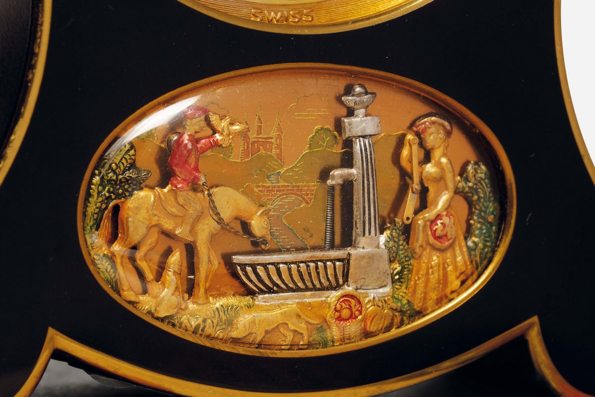 Jaeger, Swiss, Raro Orologio da Tavolo Musicale con Automi. Realizzato nel 1940 Circa