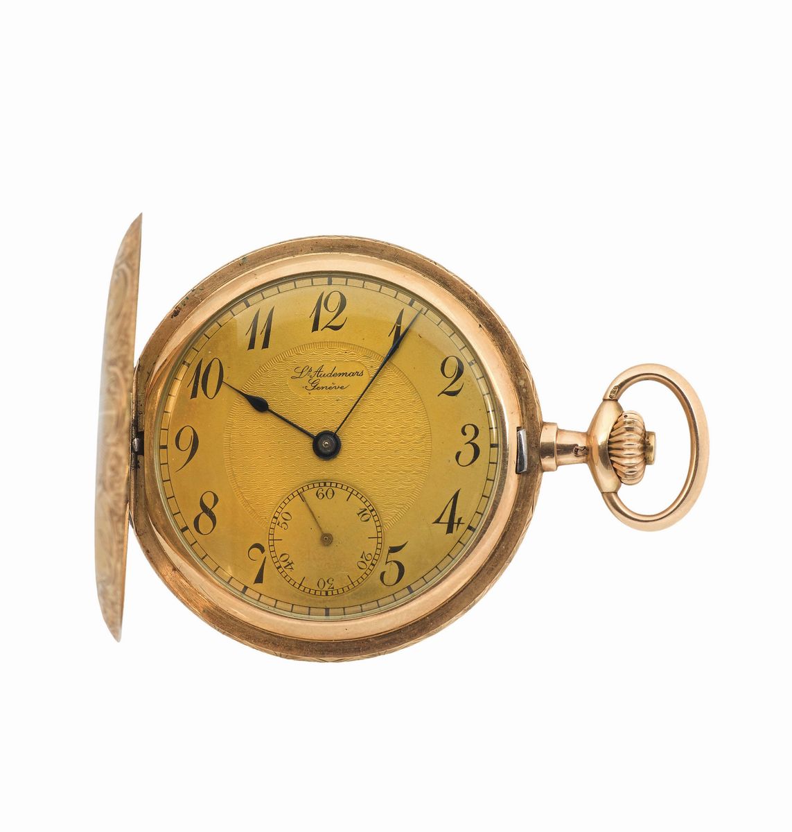 Louis Audemars, Geneve, Orologio da Tasca, Savonette, in Oro Giallo 14k con Smalti. Realizzato ne...