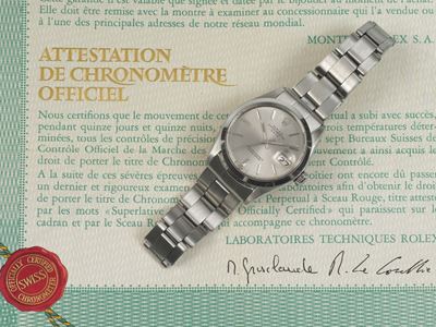 Rolex, Oyster Perpetual Date, Superlative Chronometer, Officially Certified,cassa No. 3580597, Re...