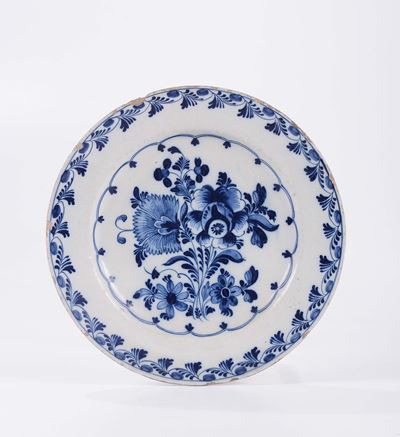Grande Piatto in Maiolica, Delft XIX-XX Secolo