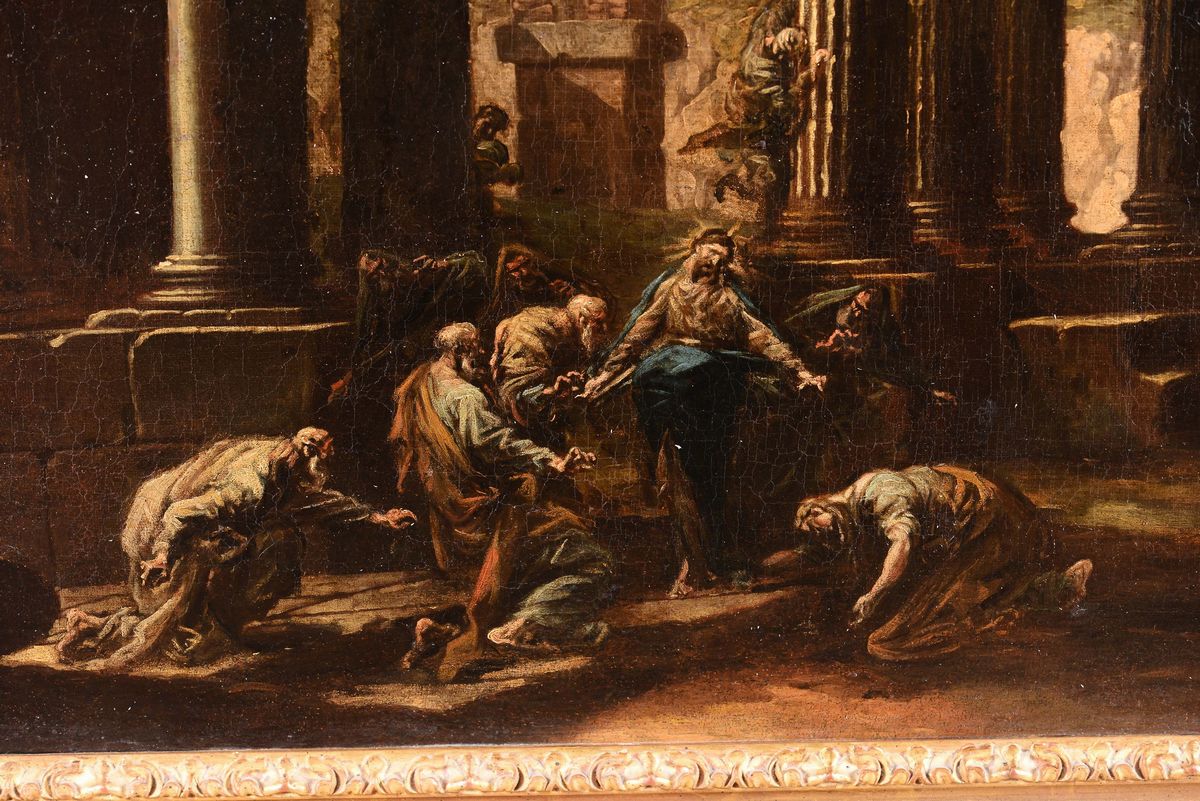 Alessandro Magnasco (genova 1667-1749)cristo Sana il Paralitico Cristo e L’adultera