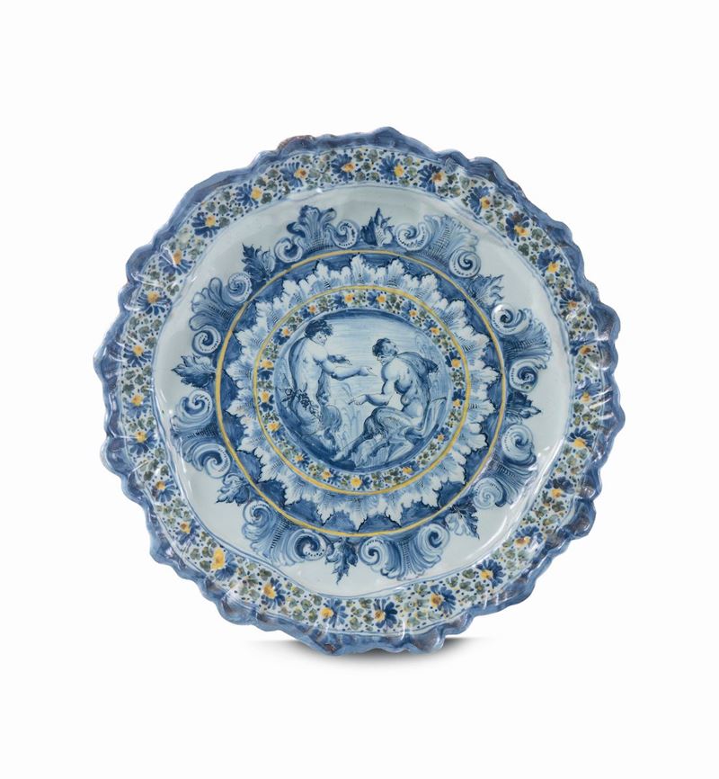 A large maiolica dish, Savona, 17th-18th century  - Auction Majolica and porcelain from the 16th to the 19th century - Cambi Casa d'Aste