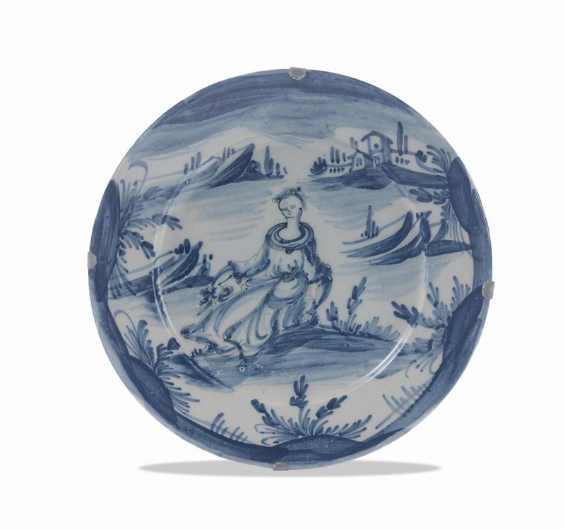 A maiolica dish, Savona, 18th century  - Auction Majolica and porcelain from the 16th to the 19th century - Cambi Casa d'Aste