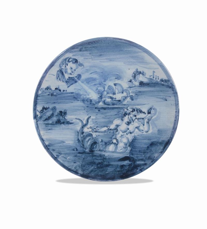 A large maiolica dish, Savona, 18th century  - Auction Majolica and porcelain from the 16th to the 19th century - Cambi Casa d'Aste
