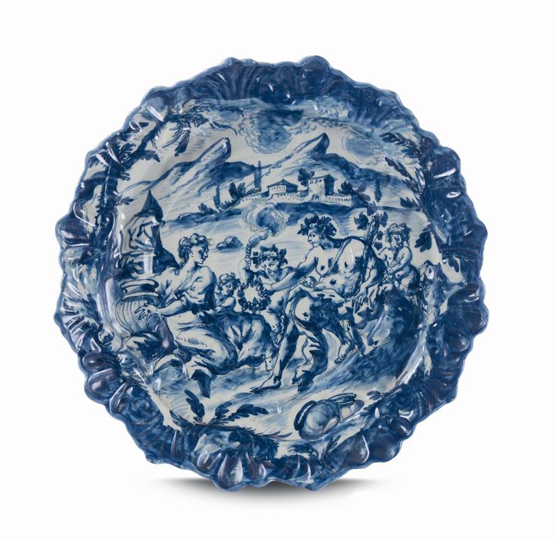 A large maiolica dish, Savona, 17th century  - Auction Majolica and porcelain from the 16th to the 19th century - Cambi Casa d'Aste