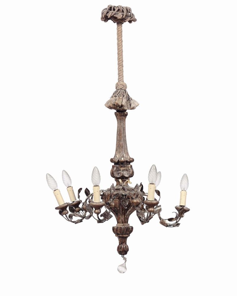 Lampadarietto in legno Luigi XVI, XIX secolo  - Auction Antique April - Cambi Casa d'Aste