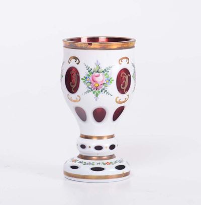 Vaso Portafiori in Vetro Lattimo, XX Secolo