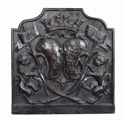 Stemma Nobiliare in Legno Intagliato, XVIII-XIX Secolo