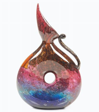 Vaso Eldorado in vetro soffiato policromo (Murano, ca. 1950)