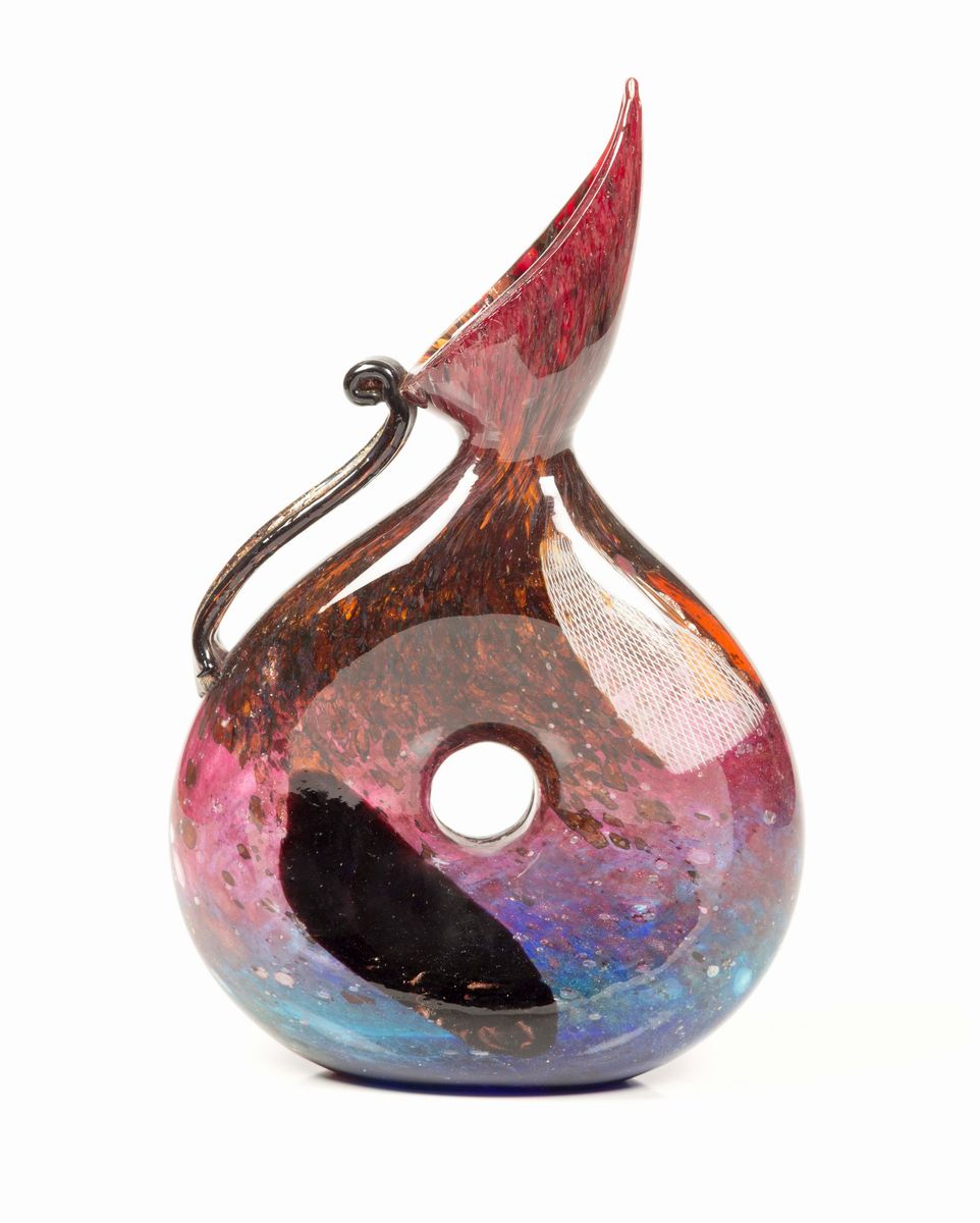 Dino Martens - Vaso Eldorado in vetro soffiato policromo (Murano, ca. 1950)