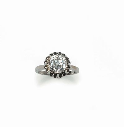 Solitaire Taglio Cuscino di Ct 2,20 Circa