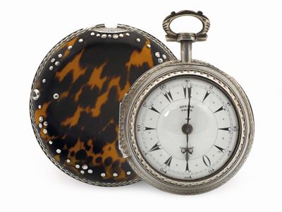 Edward Prior,london, No. 73573, Orologio da Carrozza con Cassa in Argento e Tartaruga. Realizzato...